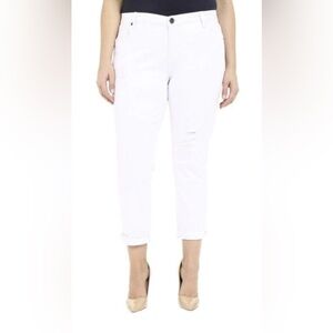 KUT FROM THE KLOTH Adele slouchy boyfriend jean white 14W